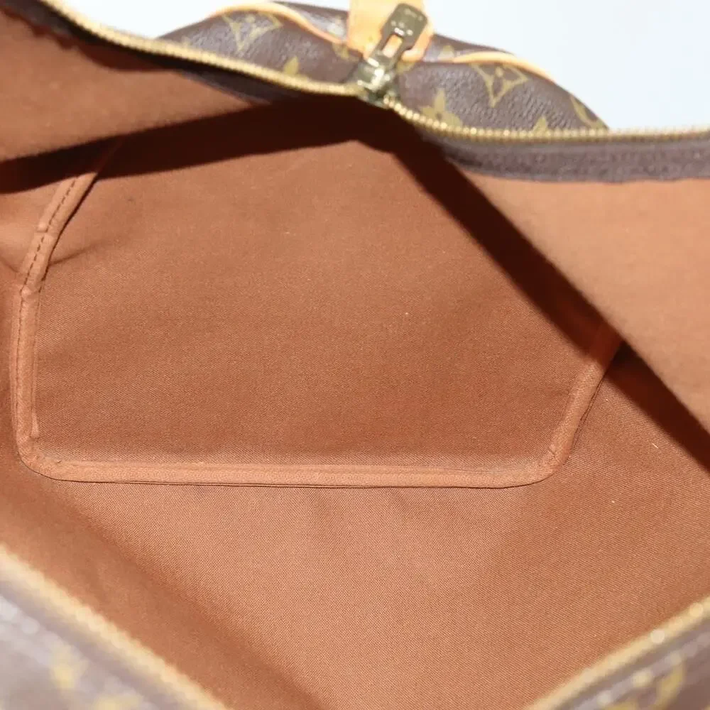 Louis Vuitton Monogram Keepall 55 Travel Bag Brown